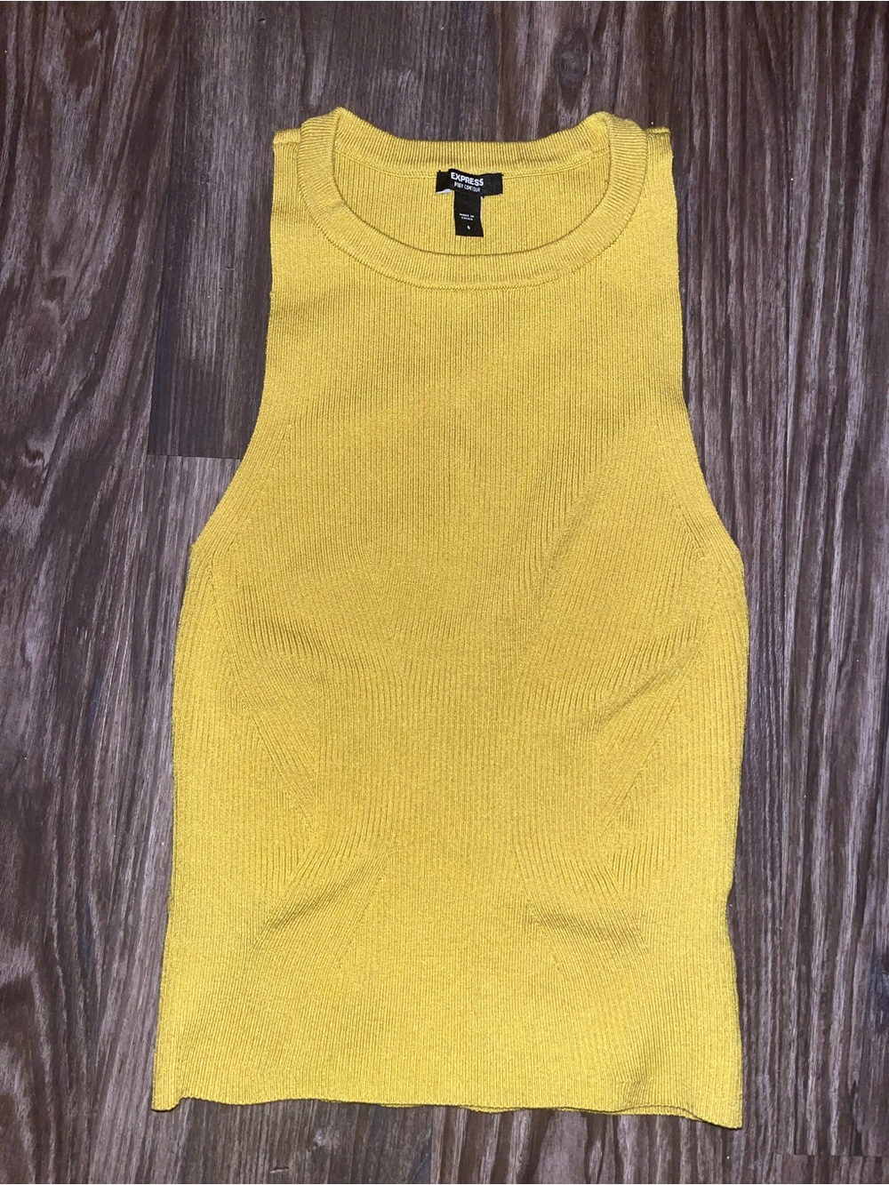 Express Yellow Crewneck Tank